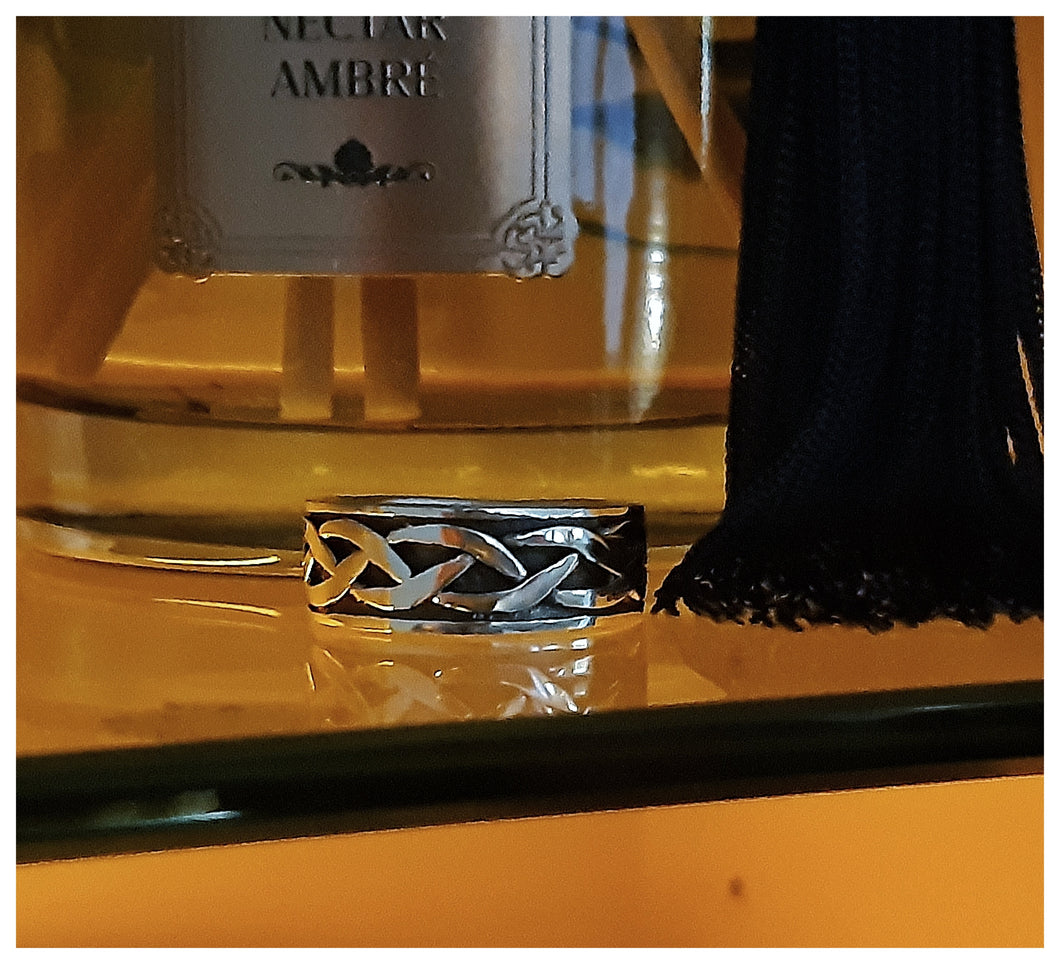 Très bel anneau celtique masculin et large en argent 925 - NEW