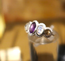 NEW! Bague fine en argent 925 et très belle association de pierres - modèle "Byzance"