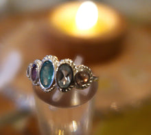 NEW! Bague fine en argent 925 et très belle association de pierres - modèle "glacier"