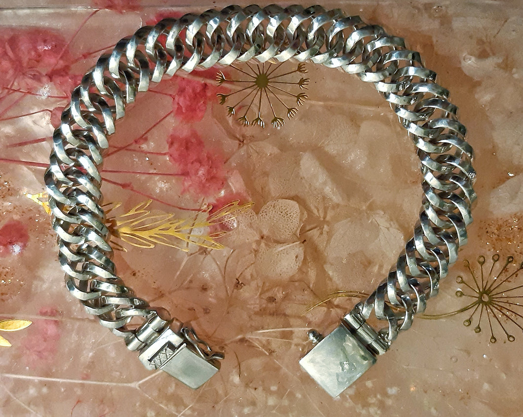 Bracelet maille gourmette souple en argent 925 - Artisanal - NEW