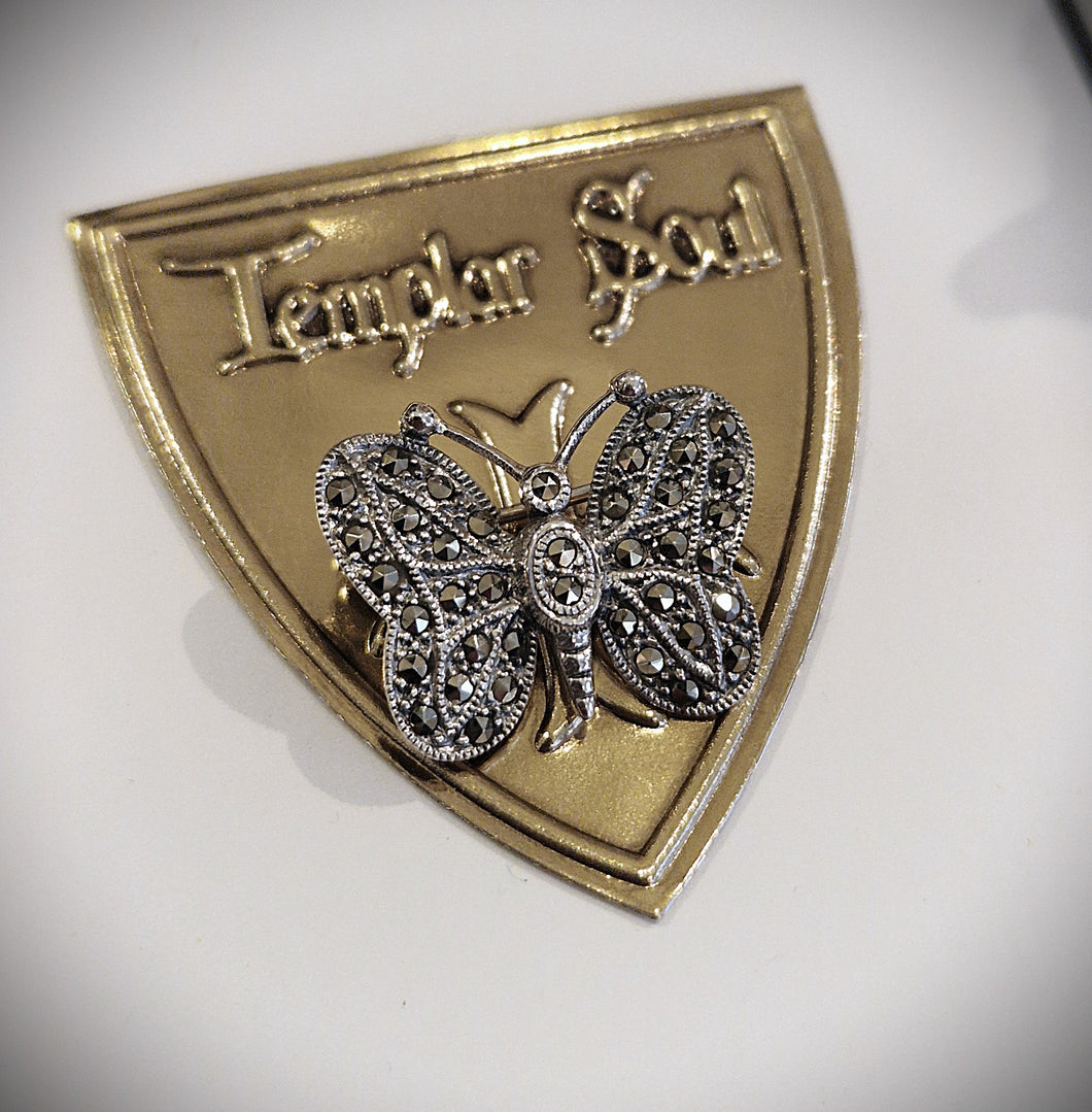 Broche Papillon en argent 925 & marcassites - Collection Belle Epoque