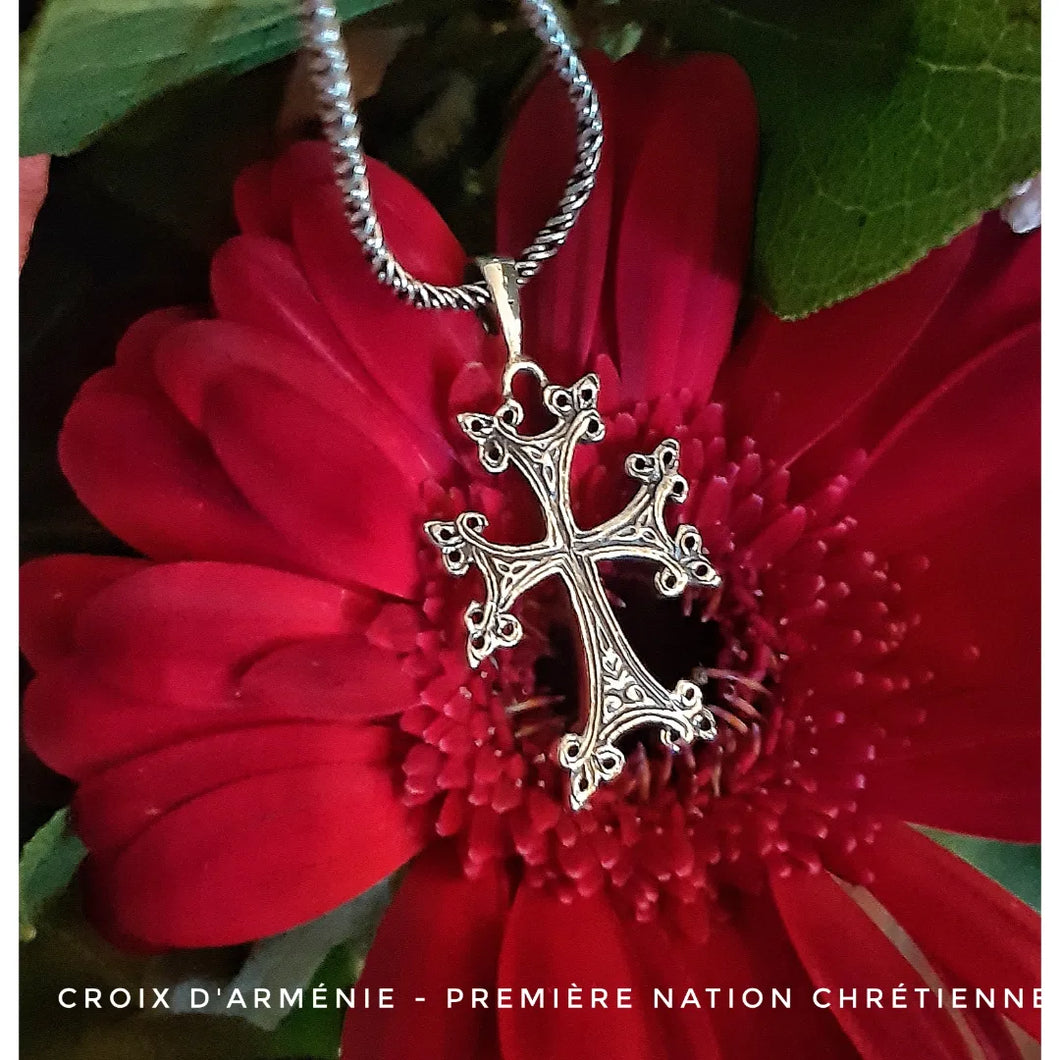 Croix d'Arménie en argent 925 - Première Nation Chrétienne!