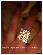 New Collection "MOON", inspirée de la Lune -  Superbe bague en argent 925 brossé & rhodié
