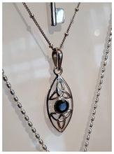 Pendentif Celtique - Triquetra - en argent 925 avec onyx noir - Réassort 2023