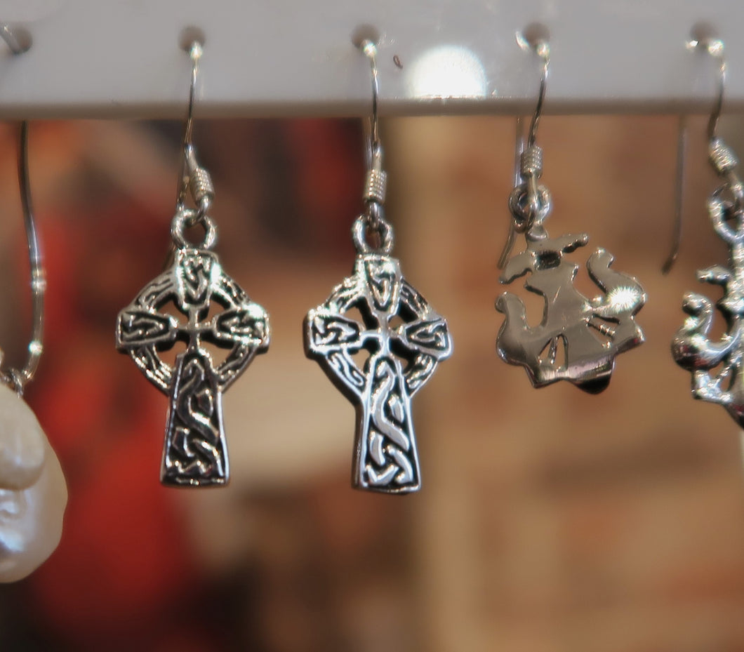 Boucles d'oreilles Croix celtiques en argent