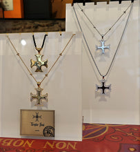 Croix des Templiers en vermeil et zircons - Création Templar Soul