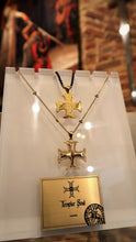 Croix des Templiers en vermeil et zircons - Création Templar Soul