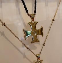 Croix des Templiers en vermeil et zircons - Création Templar Soul