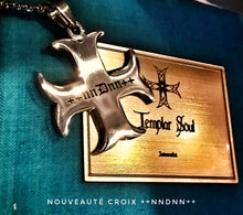 Croix des Templiers Devise ++nnDnn++ gravée Made in France (avec ou sans chaîne)