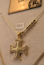 Croix des Templiers en vermeil et zircons - Création Templar Soul