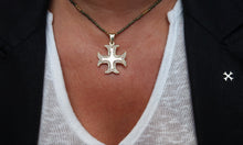 Croix des Templiers en vermeil et zircons - Création Templar Soul
