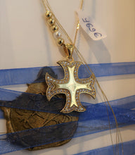 Croix des Templiers en vermeil et zircons - Création Templar Soul