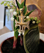 Croix des Templiers en vermeil et zircons - Création Templar Soul