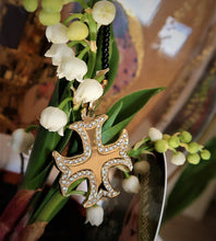 Croix des Templiers en vermeil et zircons - Création Templar Soul