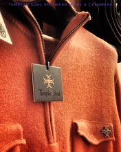 PULL COL ZIPPE MANDARINE & MARRON - 80% LAINE 20% CACHEMIRE