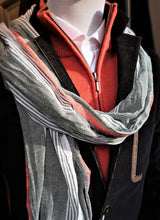 PULL COL ZIPPE MANDARINE & MARRON - 80% LAINE 20% CACHEMIRE