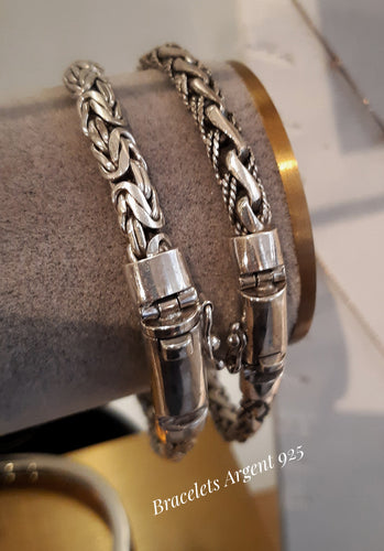 Superbe bracelet en argent 925 & racé - Maille du Roi  - NEW