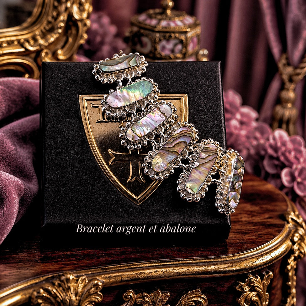 Bracelet Abalone - Argent 925 & Nacre naturelle - Pièce d'exception