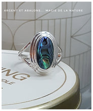 Bague hypnotique en argent et nacre d'abalone - NEW 2024