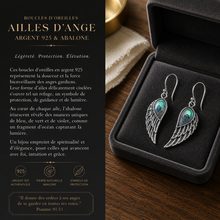 Boucles d'oreilles Ailes d'Ange en argent & abalone - NEW