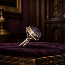 Bague "Triangle de Lumière" - Argent et améthyste d'exception Taille 58