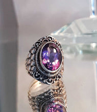 Superbe bague en argent &  améthyste violet intense  - NEW