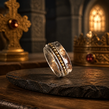 Anneau Mérovingien en argent 925 & cuivre - Réplique ancestrale