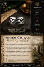 Anneau Celtique en argent 925 - Tresses d'engagement - NEW