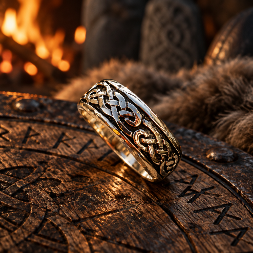 Anneau Celtico-Viking  - Très beaux entrelacs - Argent 925