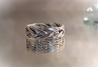 Anneau Celtique en argent 925 à tresse large très bien réalisée - NEW