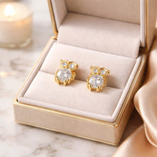 Boucles d'oreilles Hiboux en vermeil et moissanites - NEW