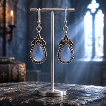 Boucles d'Oreilles "Célestes" - Argent & Angélite Naturelle