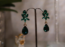 Boucles d'oreilles festives "Swarovski - bleu, vertes ou charbon - NEW