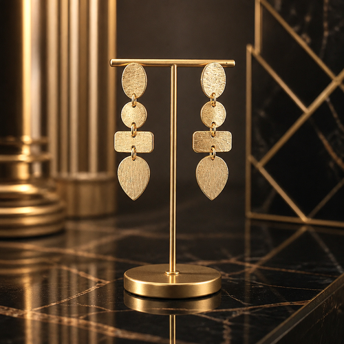 Boucles d'oreiles Éclat Art Déco — Plaqué Or