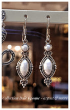 Boucles d'oreilles raffinées "Belle Epoque" - Argent 925 & nacre naturelle