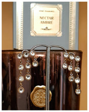 Boucles d'oreilles Cascades scintillantes en inox mordoré & cristaux Swarovski - NEW