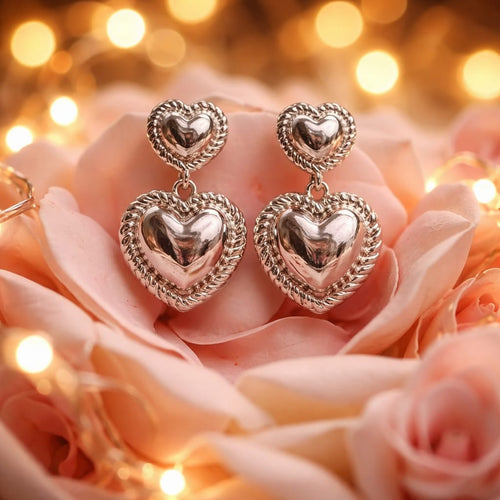 VENDUES - Très jolies boucles d'oreilles Cœurs en inox - NEW