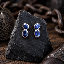 Boucles d'Oreilles en Argent & iolites – Reflets de Saphir