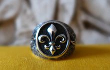 NEW - Chevalière Fleur de Lys & Archange Saint-Michel - argent 925
