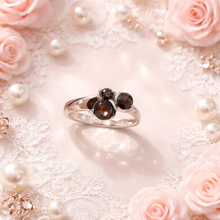 Bague fine en argent 925 avec très beaux quartz fumés - Pierre des Highlanders - NEW