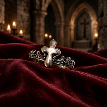 Bague Christ Roi – Croix et Couronne en Argent | Foi & Royauté