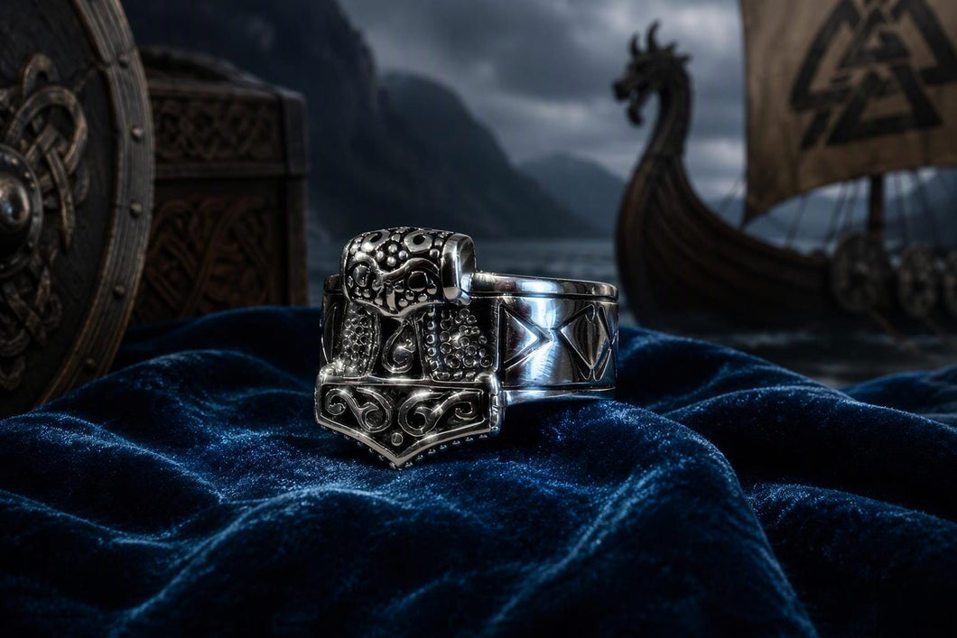 Bague Mjölnir – Marteau de Thor | Argent 925