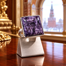 Bague Charoïte de Russie – Argent 925 et Pierre Naturelle