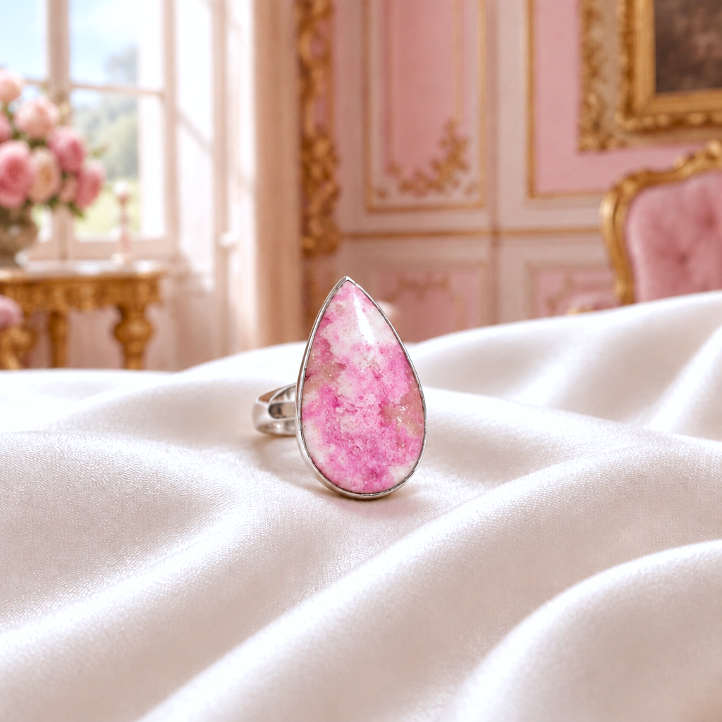 Bague Cobaltocalcite Rose du Congo – Argent 925