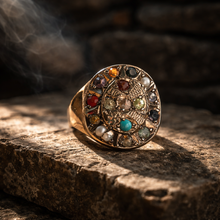 Splendide bague en argent & pierres naturelles - Pièce unique - NEW