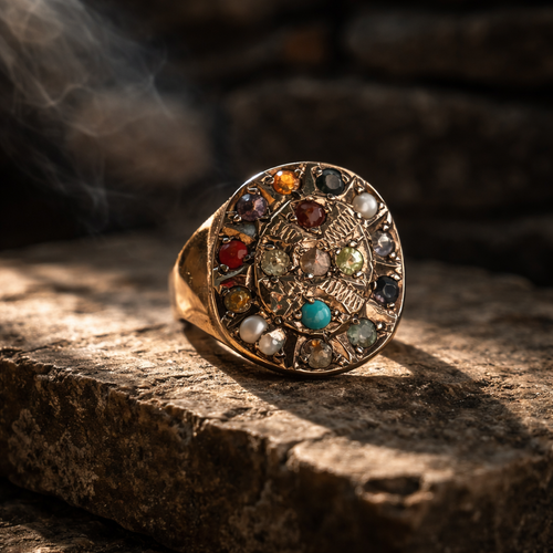 Splendide bague en argent & pierres naturelles - Pièce unique - NEW