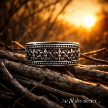 NEW - Anneau contour "Fleur de Lys" en argent 925