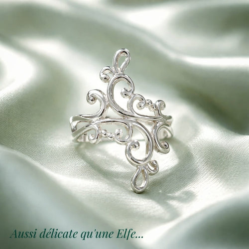 Superbe bague en argent stylisée - Collection elfique - Collection permanente
