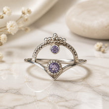 Bague Florentine raffinée avec améthystes