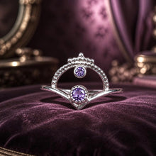 Bague Florentine raffinée avec améthystes